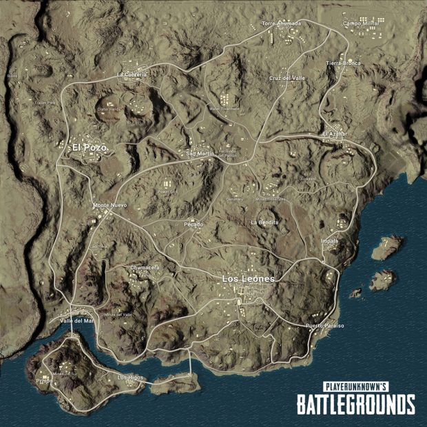 PUBG desert map