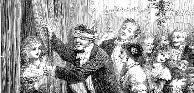 Classic festive fun in S. Eytinge's illustration from A Christmas Carol.