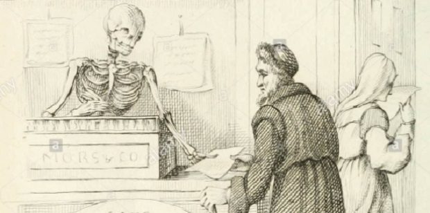yes I'm afraid you're ALL on the naughty list in this illustration from Death's Doings