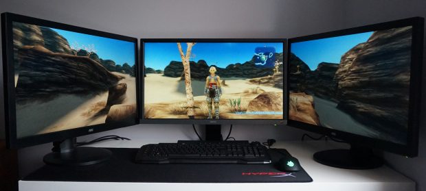 three monitors for gaming