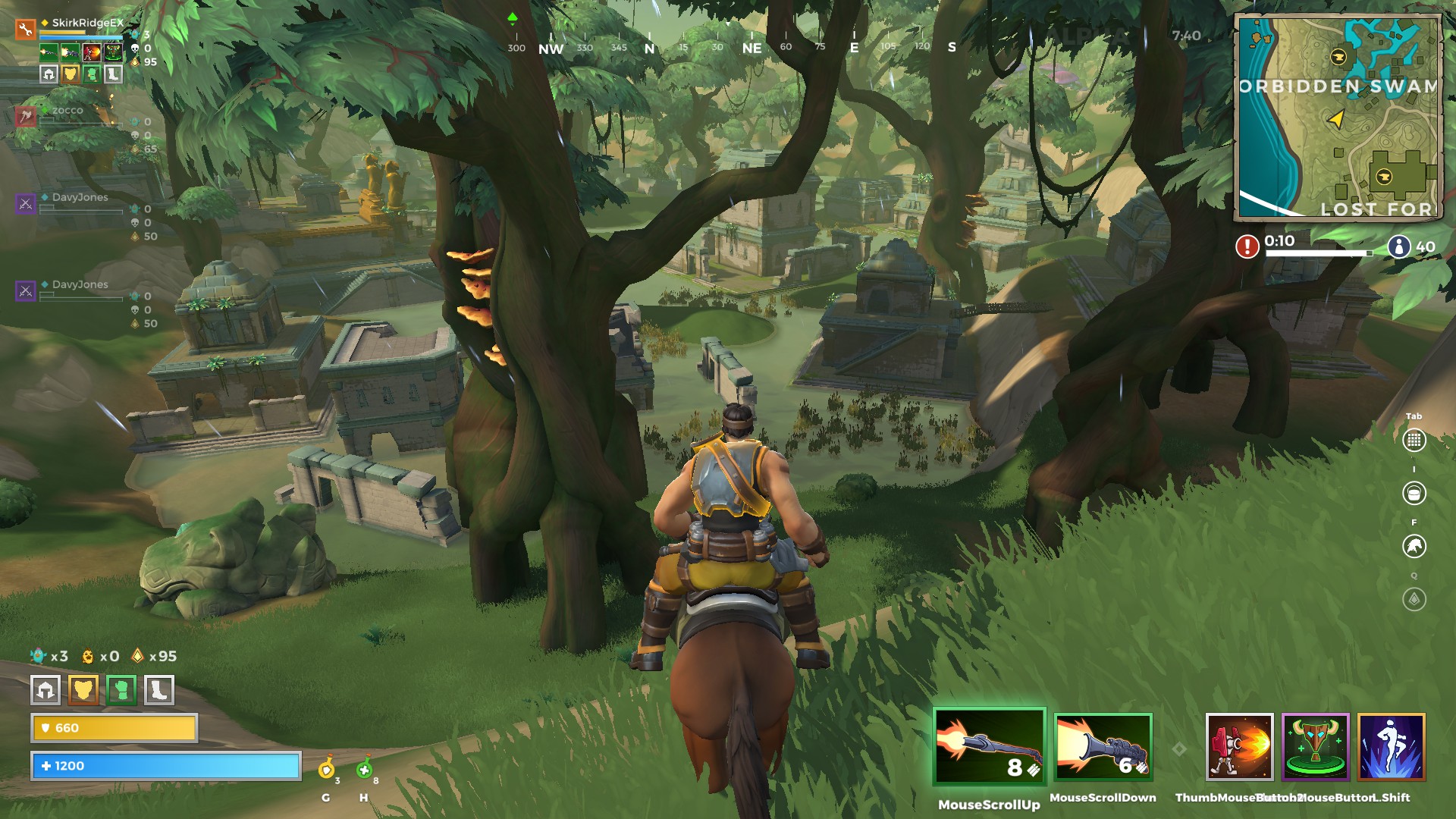 A view of the Forbidden Swamp in Realm Royale