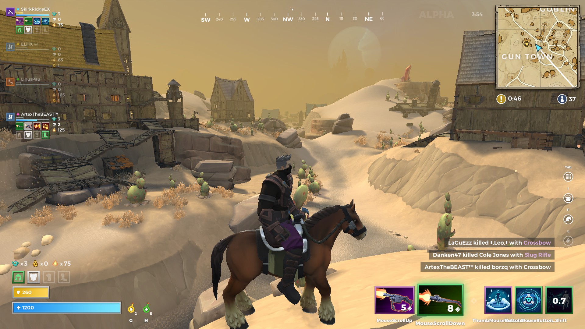 A view of Gun Town in Realm Royale