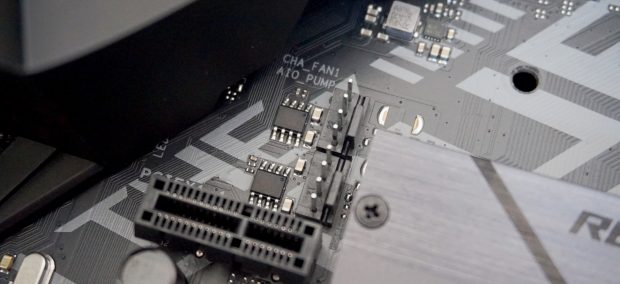 To connect your fans to your motherboard, you'll need to look for headers like this.