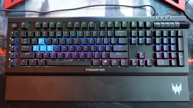 Cursive letters on a gaming keyboard? Whatever next... (click to expand)