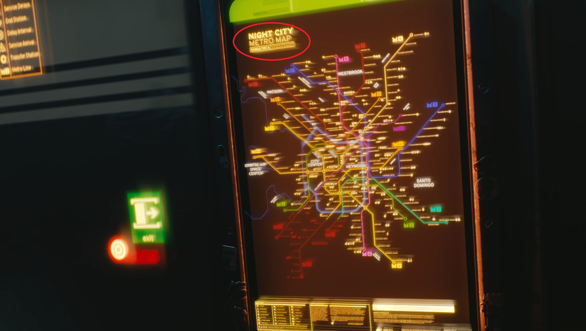 Cyberpunk 2077 Trailers Release Date Everything We Know Rock - the metro map has a rather cheeky easter egg click image to enhance