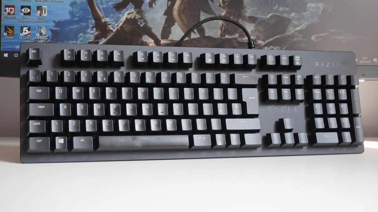 A photo of the Razer Huntsman gaming keyboard.