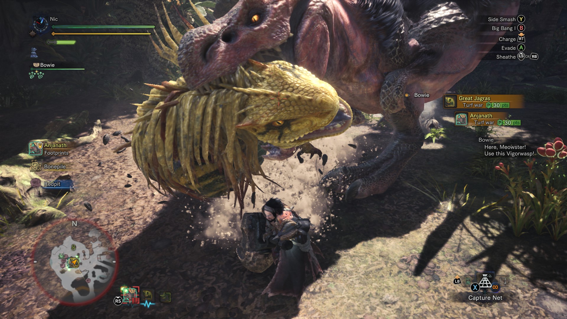 Anjanath eats a Great Jagras