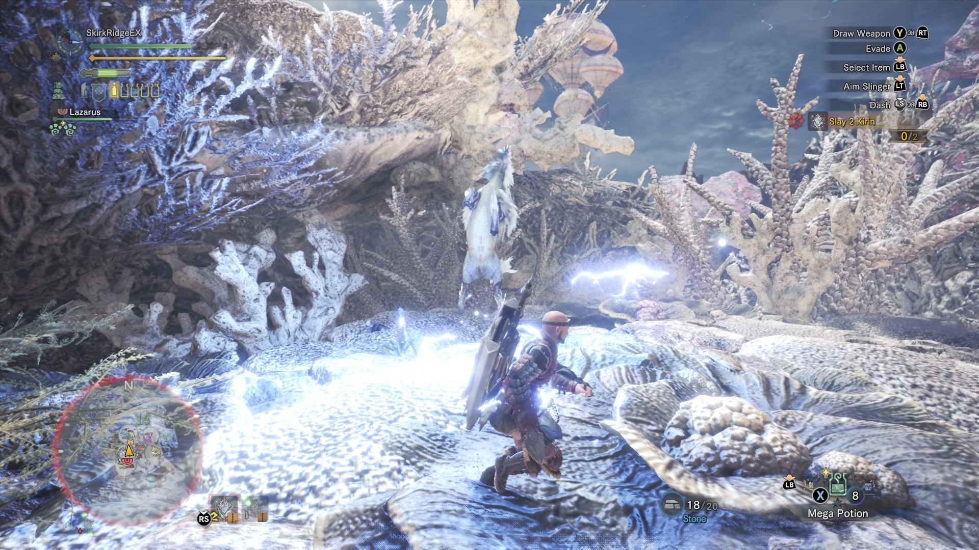 Kirin covering the battlefield with lightning.