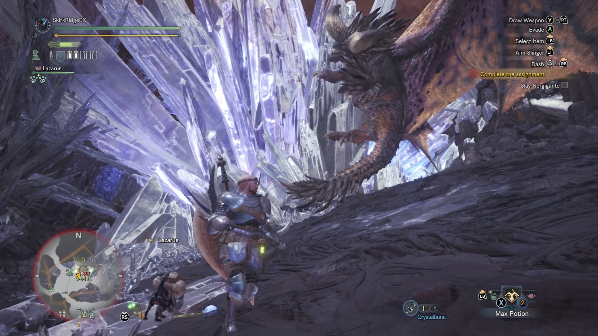 Nergigante in mid-flight, about to execute its dive bomb attack.