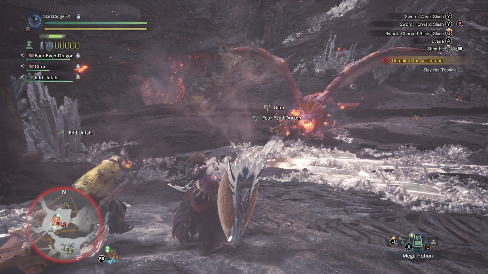 Hunters fighting Teostra.