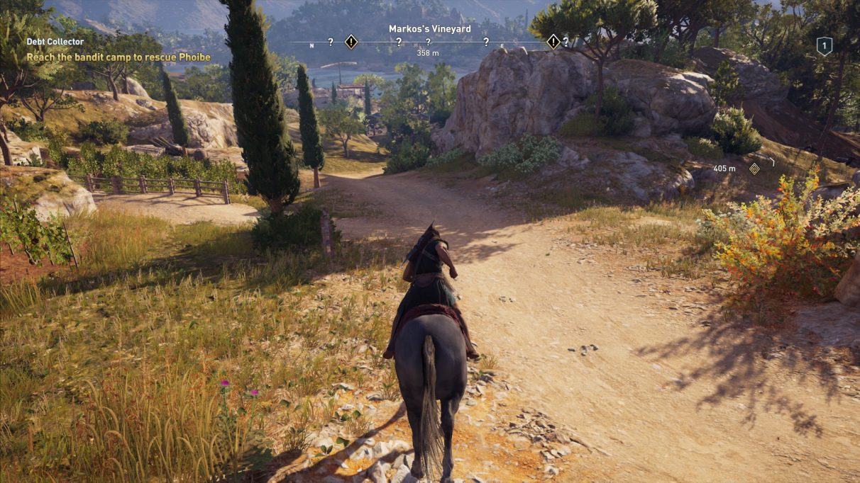 Kassandra on a horse.