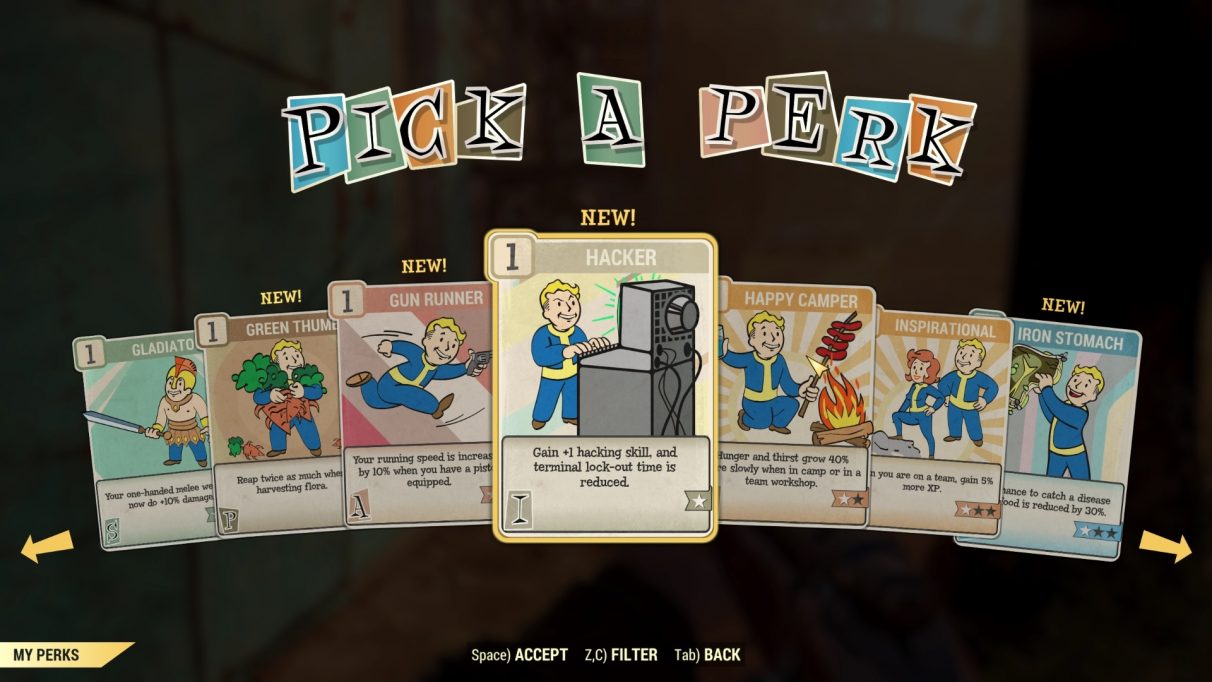 Fallout 76 Perk Cards All The Perks How To Upgrade Them Rock Paper Shotgun