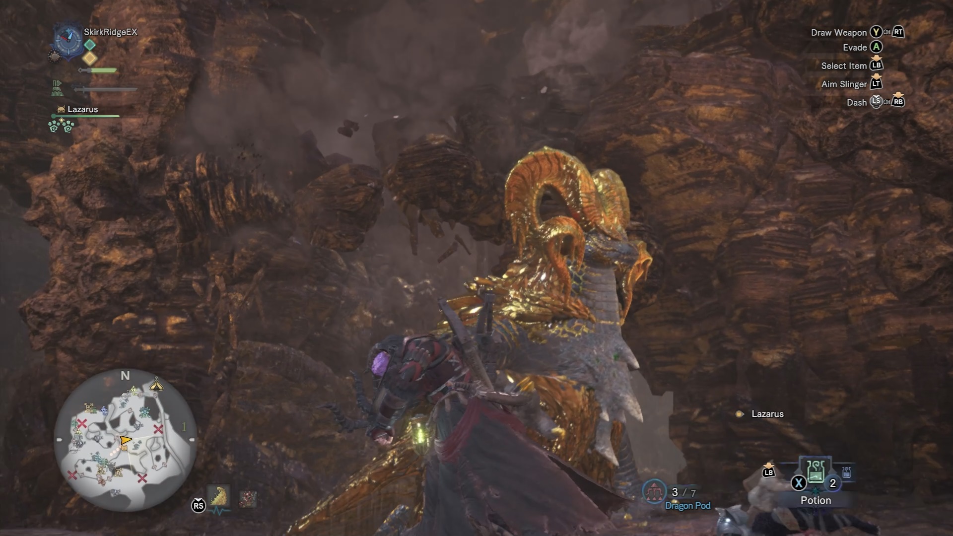 Some boulders are about to fall on Kulve Taroth.