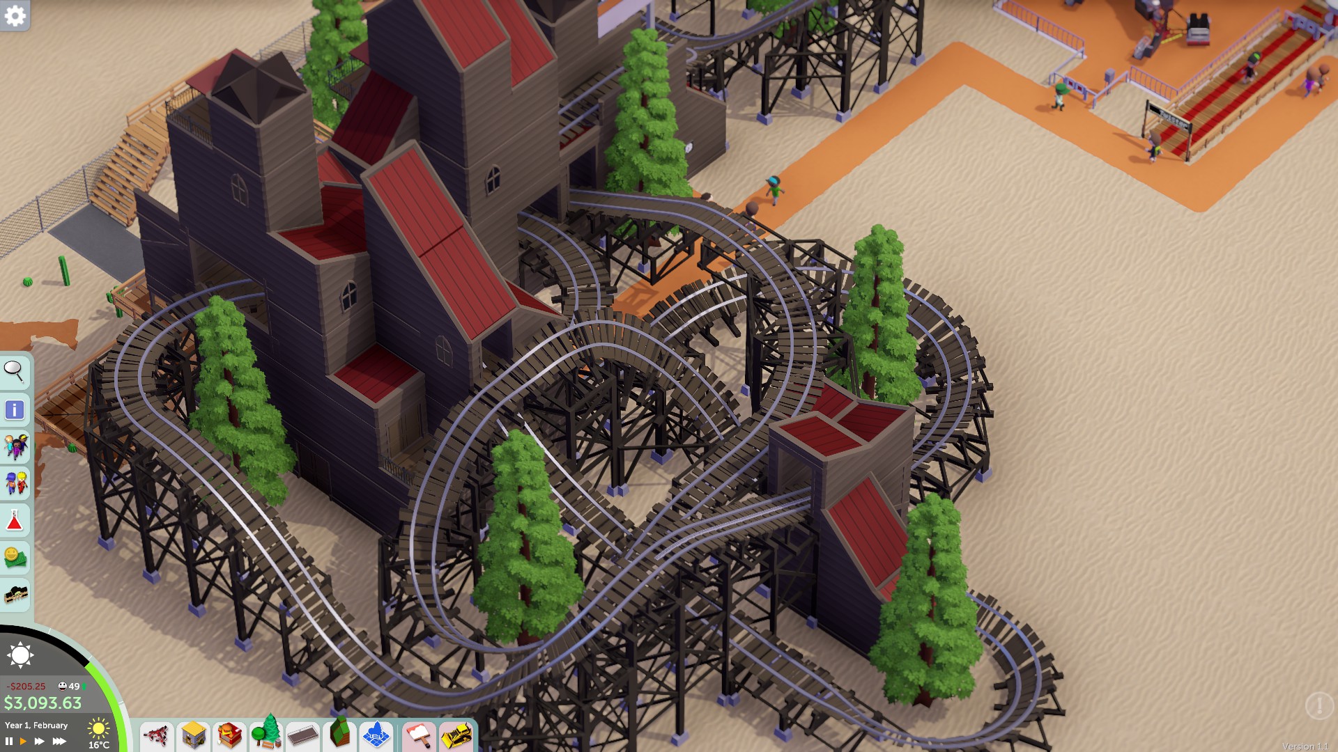 parkitect roller coaster