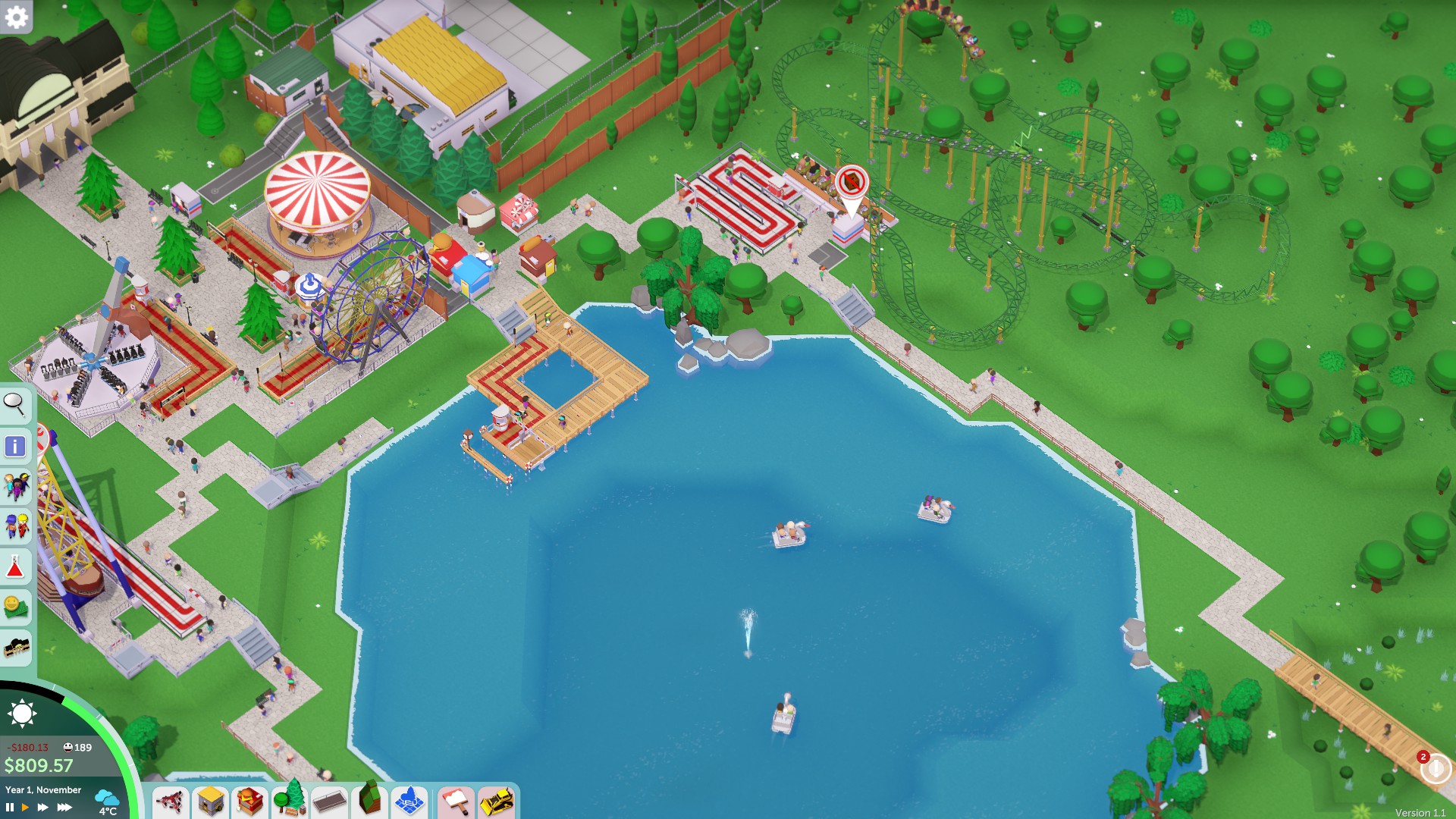 parkitect roller coaster