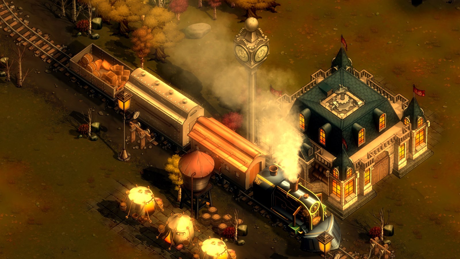 It's not steampunk without trains.