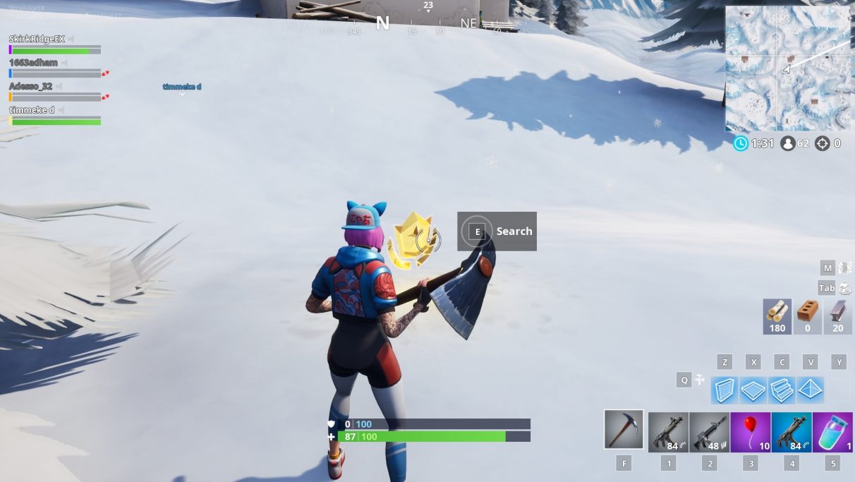 fortnite ski lodge battle star location where to find the battle star - ski lodges in fortnite location