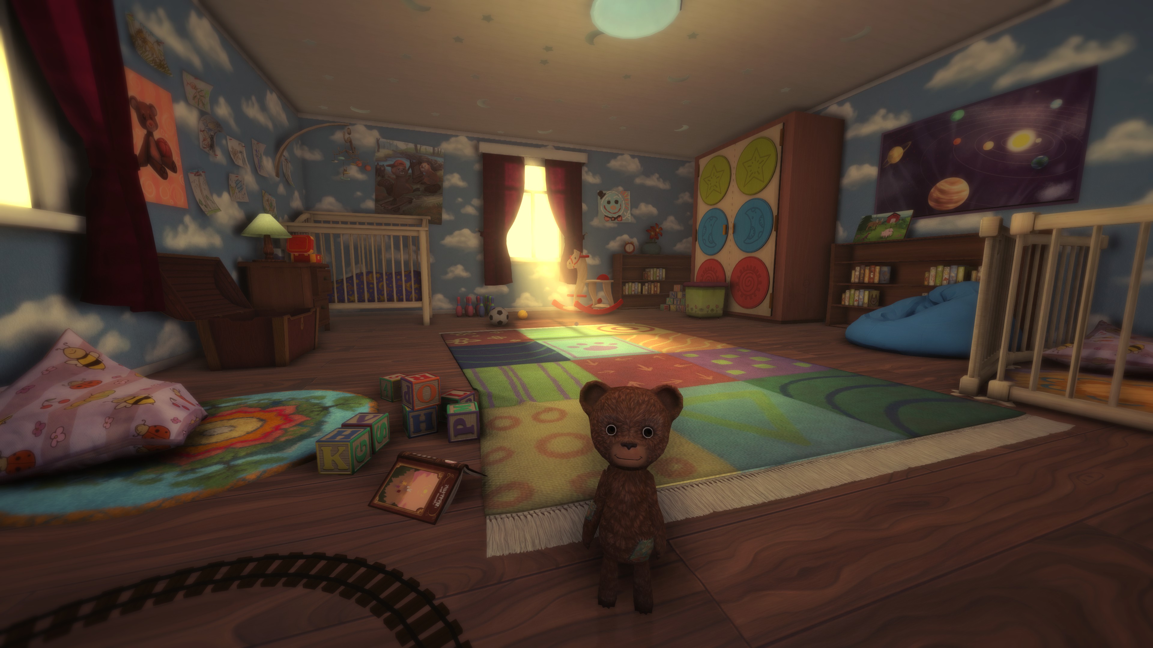 Сон прохождение. Игра among the Sleep 2. Амонг АС комнаты. Among the Sleep комната. Комната в стиле амонг АС.