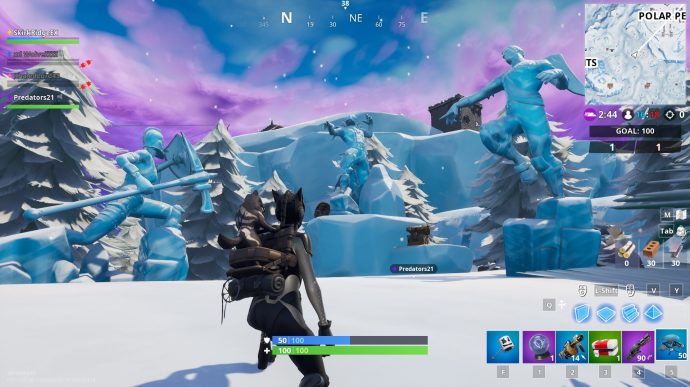 Fortnite Treasure Map Loading Display Battle Star Location - some ice sculptures that are surely hinting at something