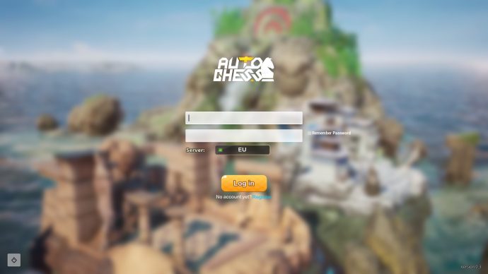 Auto Chess Login Screen