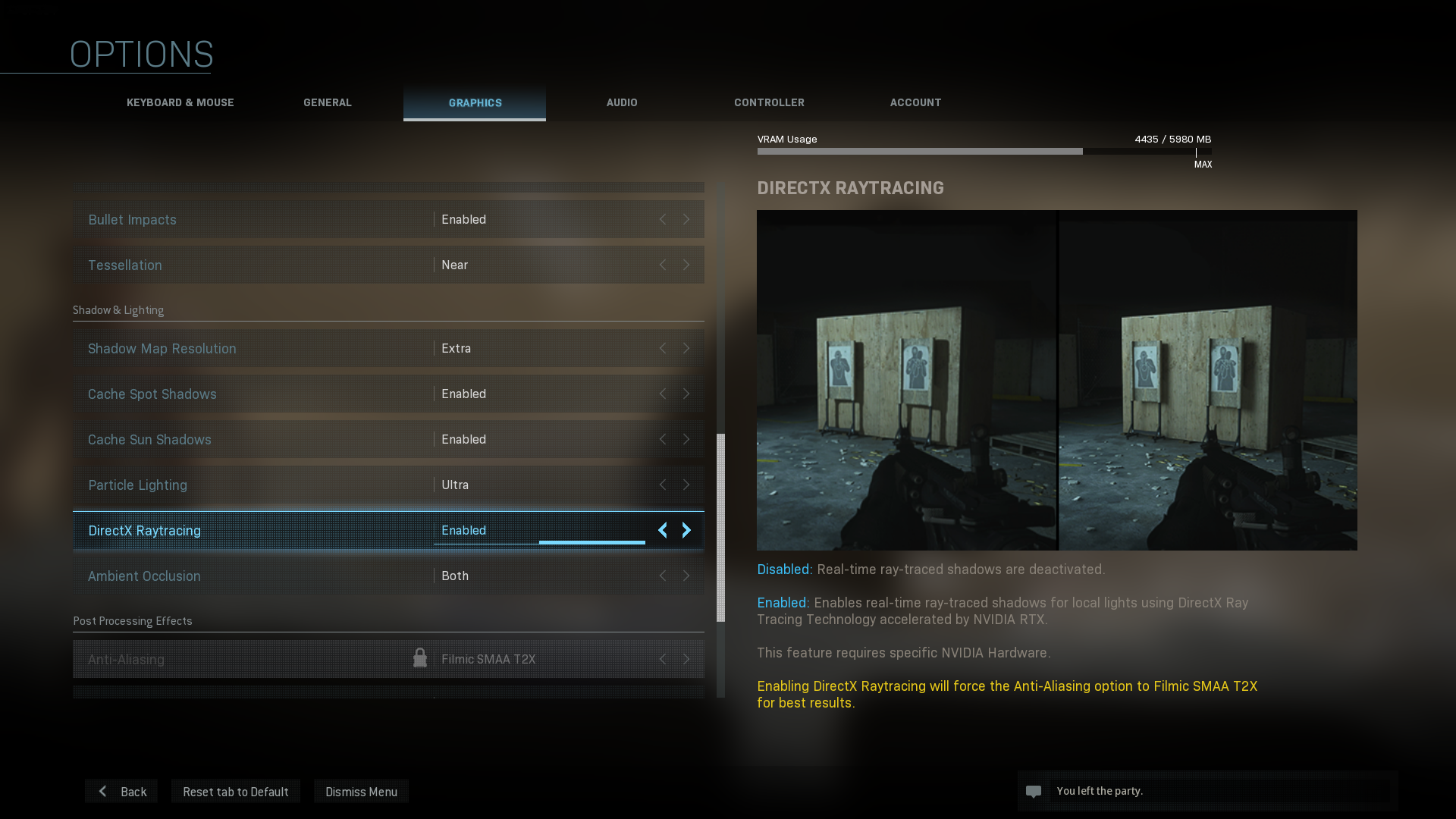 call of duty modern warfare multiplayer graphics settings