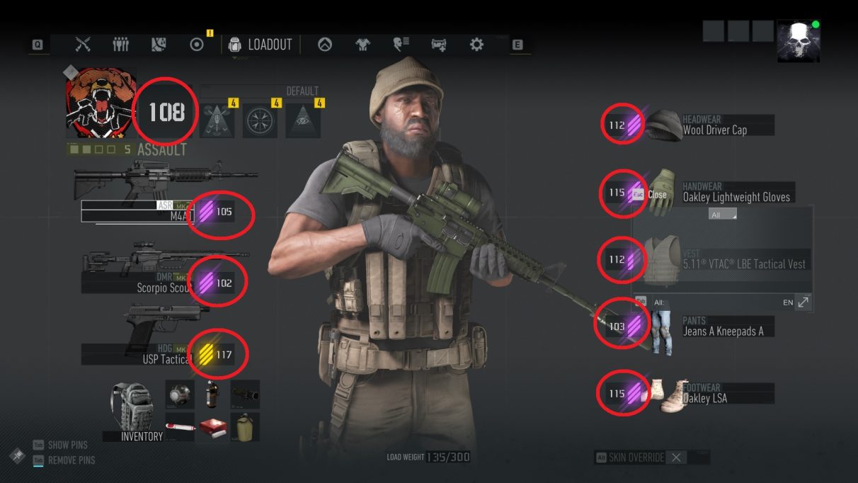 Ghost Recon Breakpoint gear degree how your gear impacts gear degree