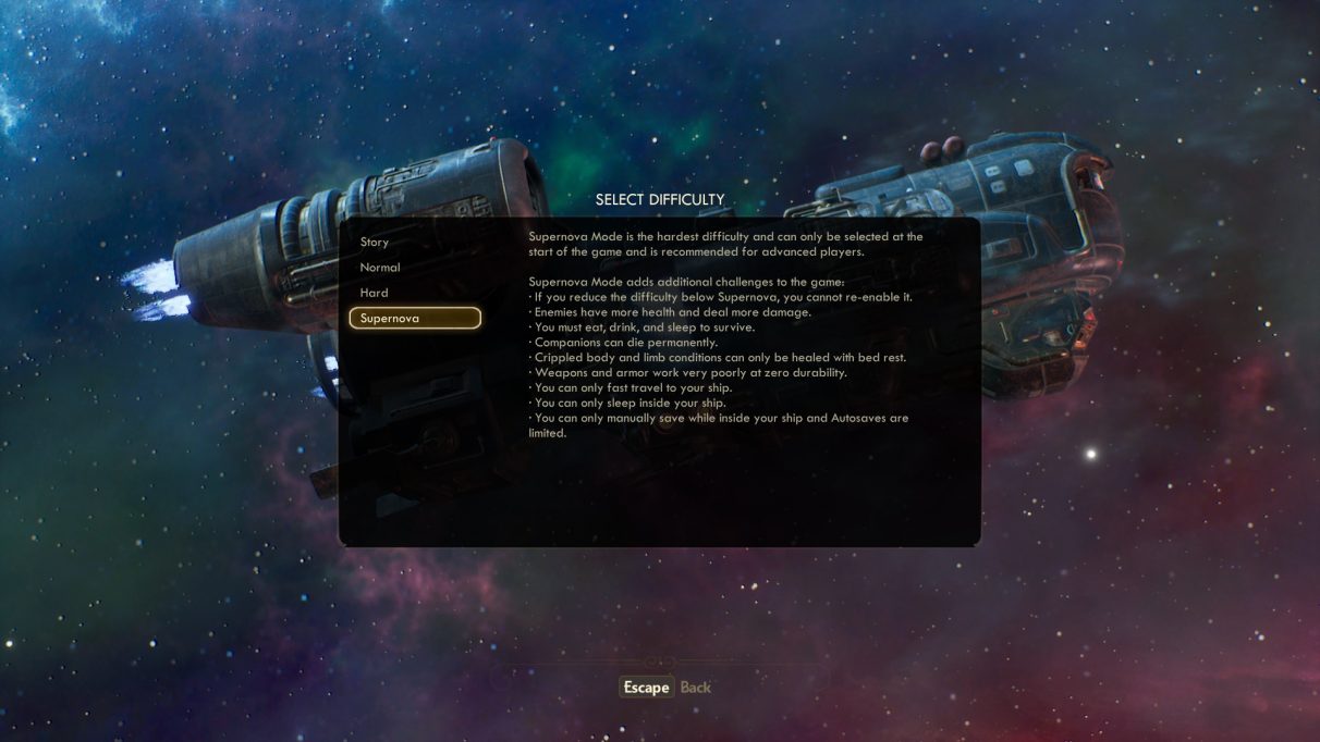 Supernova Difficulty Guide - The Outer Worlds Hard Mode Survival -  Fextralife