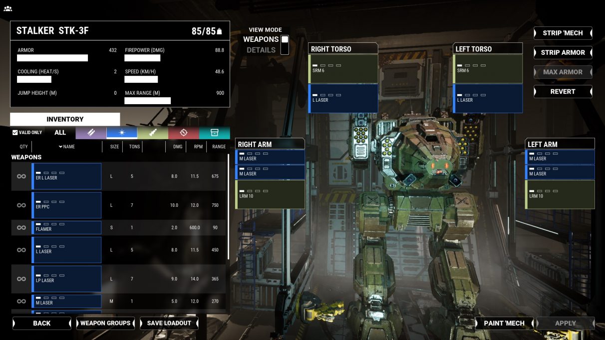 mechwarrior online mechs list