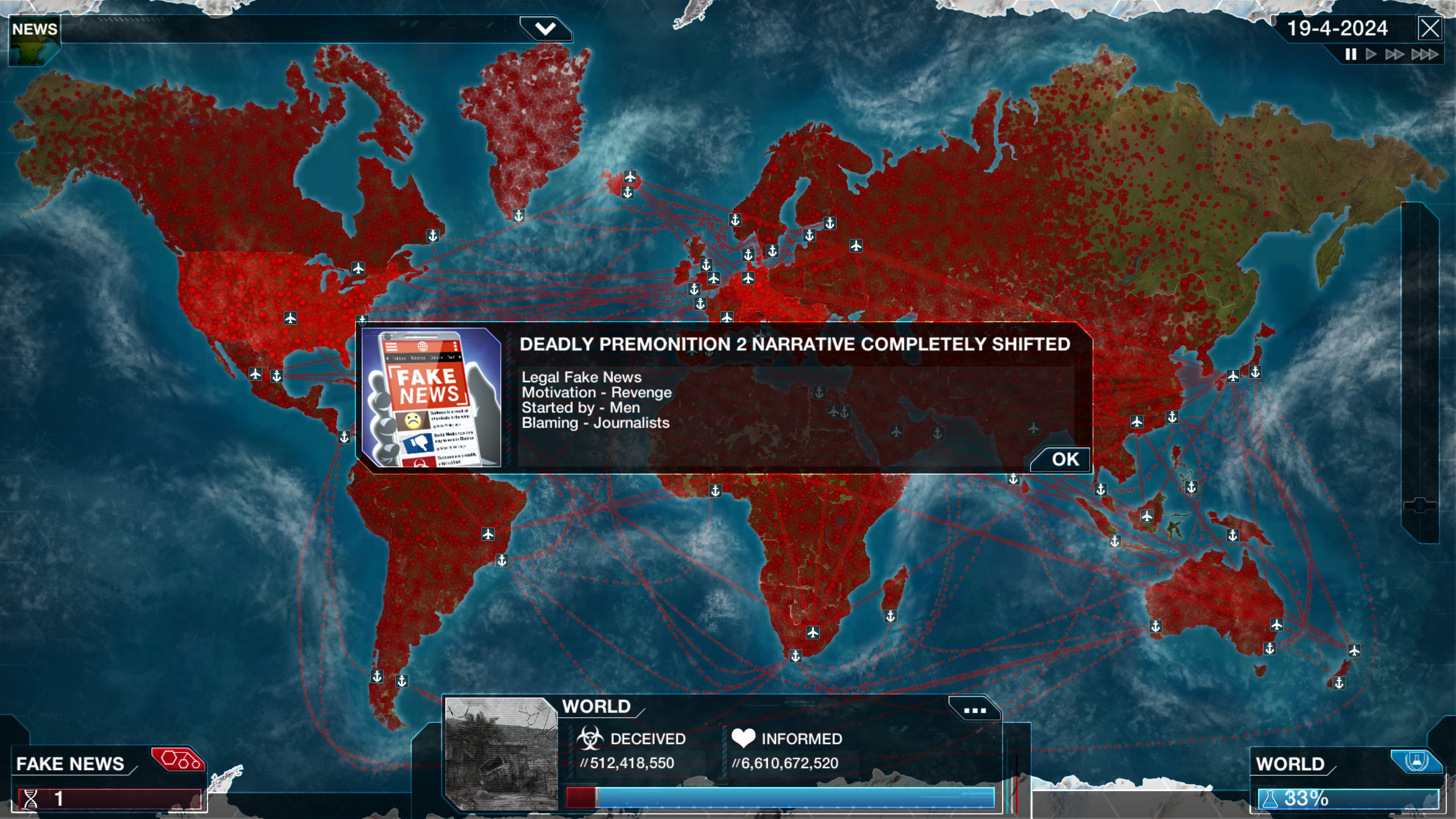 Plague Inc Now Simulating The Viral Horrors Of Fake News Rock Paper Shotgun