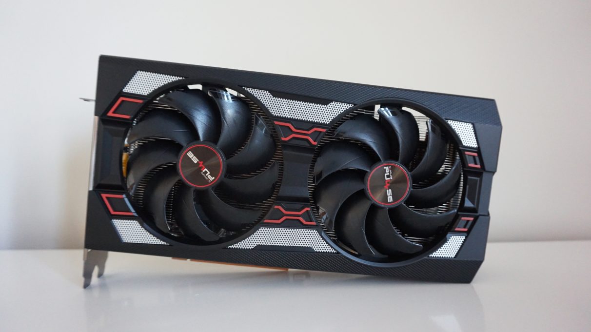 A photo of the Sapphire Radeon RX 5600 XT graphics card.