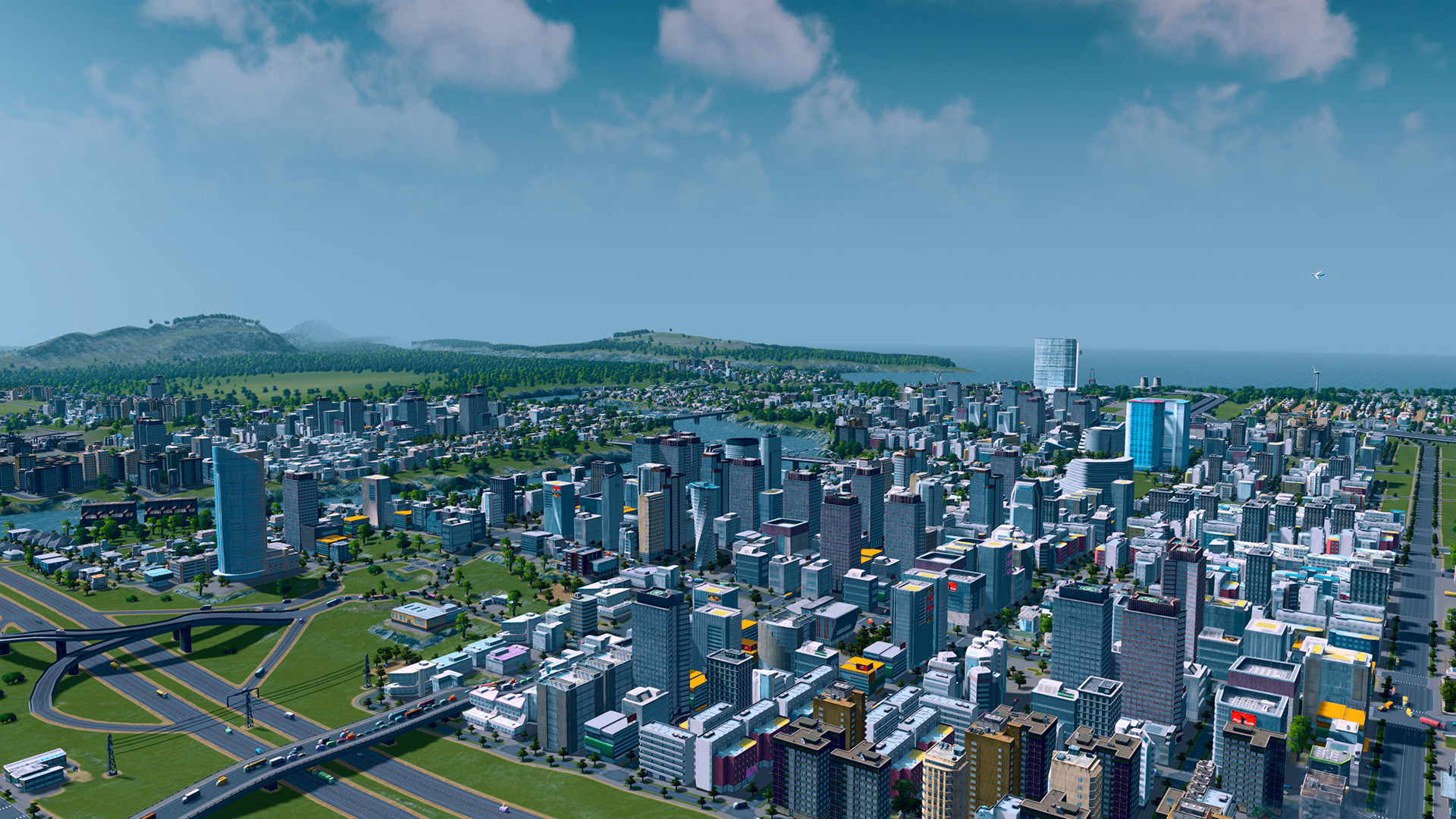  A screenshot of an urban landscape in Cities Skylines.