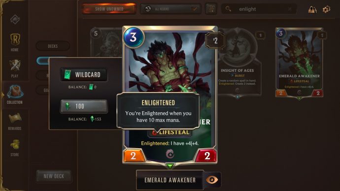 Runeterra keyword Enlightened