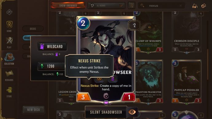 Runeterra keyword Nexus strike