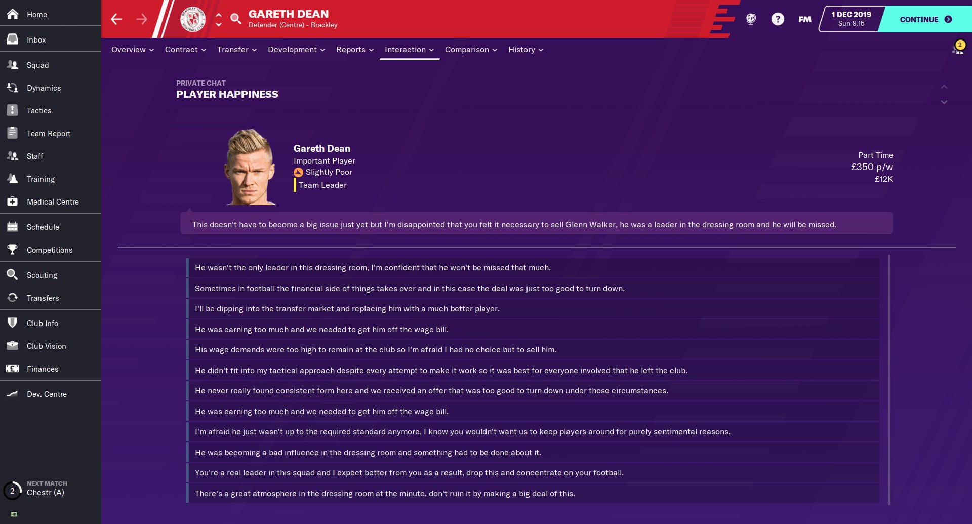 My Football Manager game unravelled because I said no to one player - 74