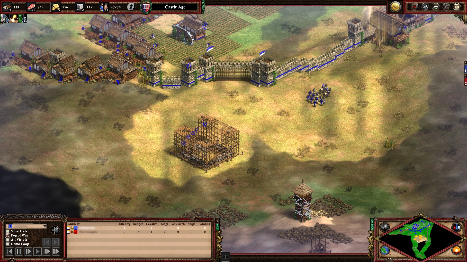 age of empires start the game already