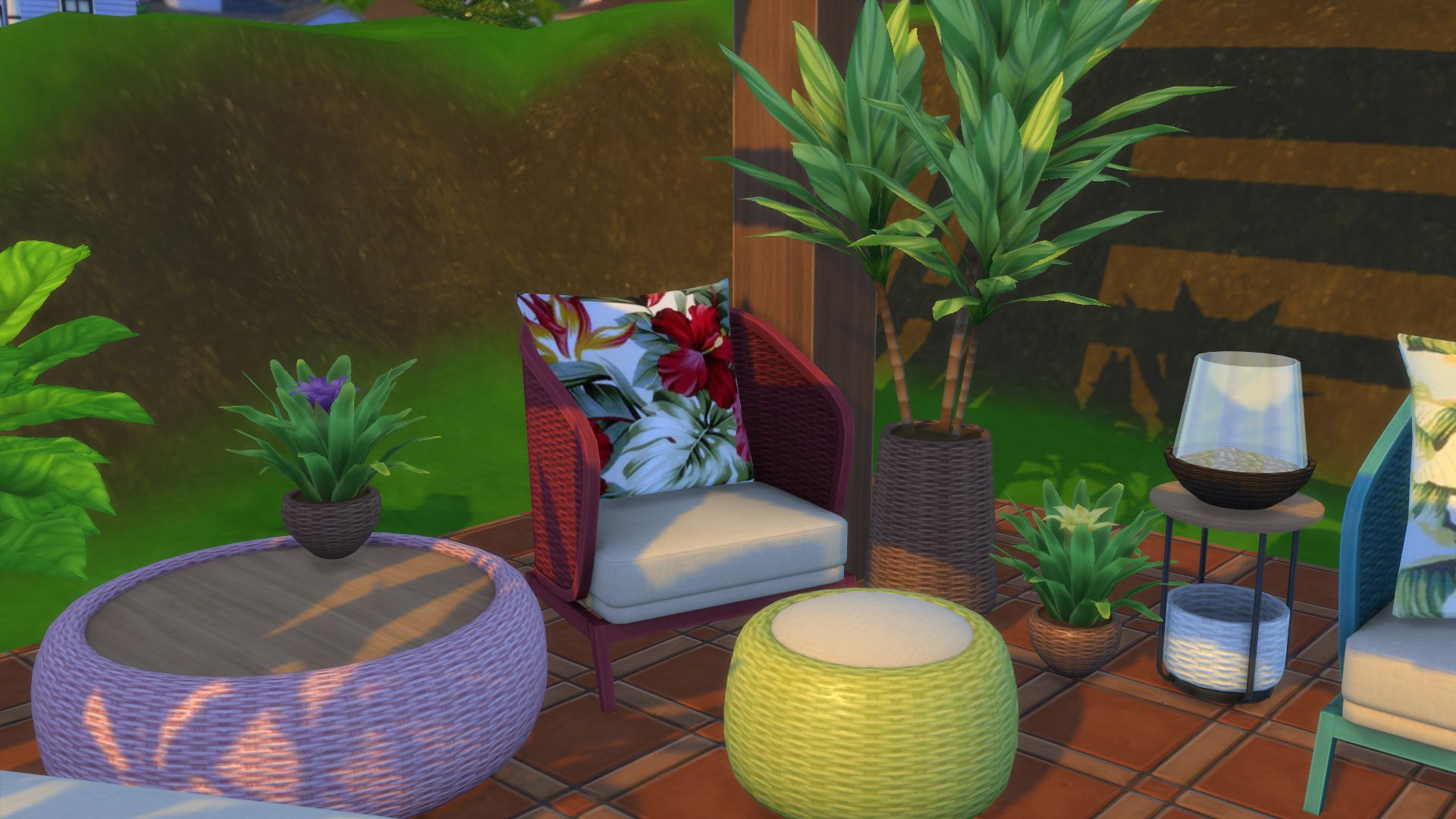 Imagine it is worth going outside with this beautiful wicker furniture set for The Sims 4 - 18