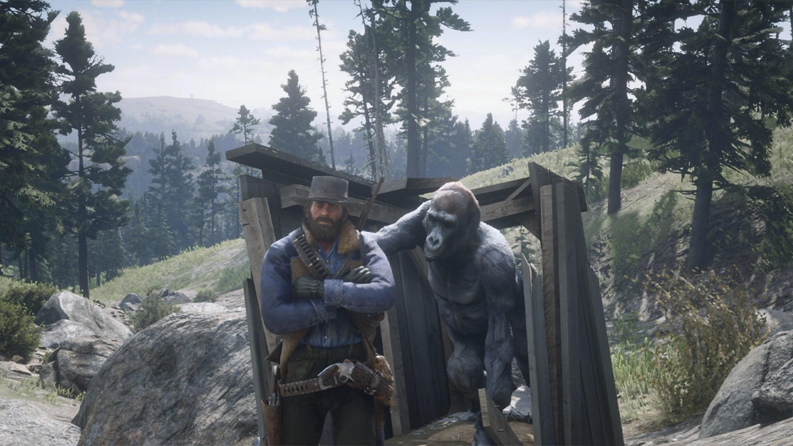 People keep taking selfies with a gorilla in RDR2 - 27