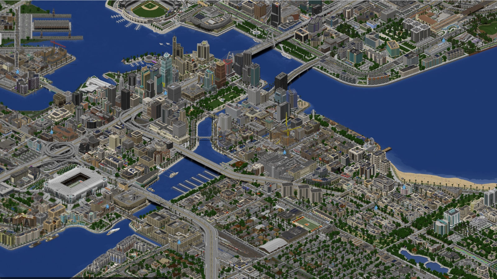 minecraft 1.12.2 city map with train