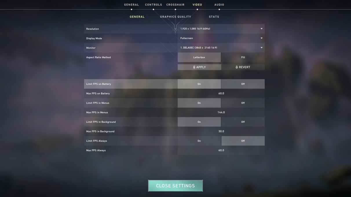 Valorant PC graphics settings