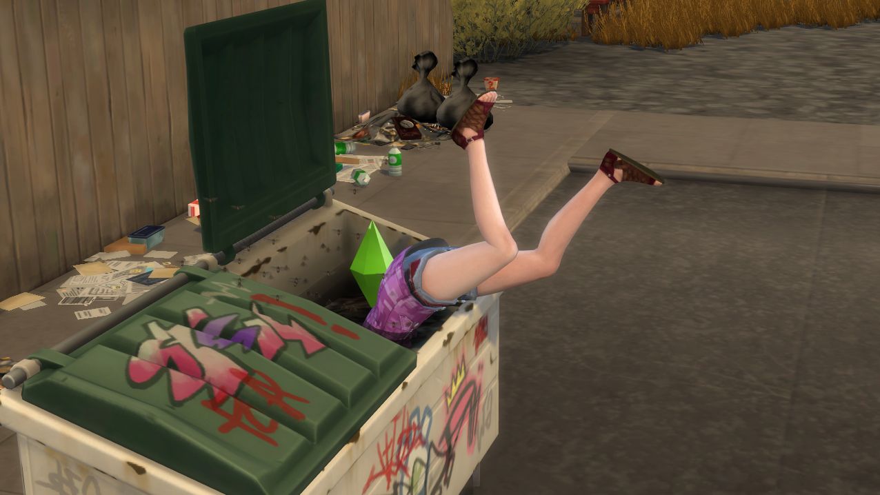 The Sims 4 Eco Lifestyle impressions  dumpster diving is amazing - 18