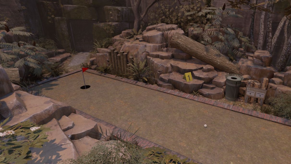 A screenshot from Mini Golf, a mod for Half-Life: Alyx.