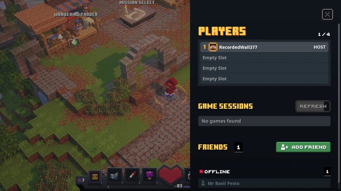 Minecraft gameplay offline