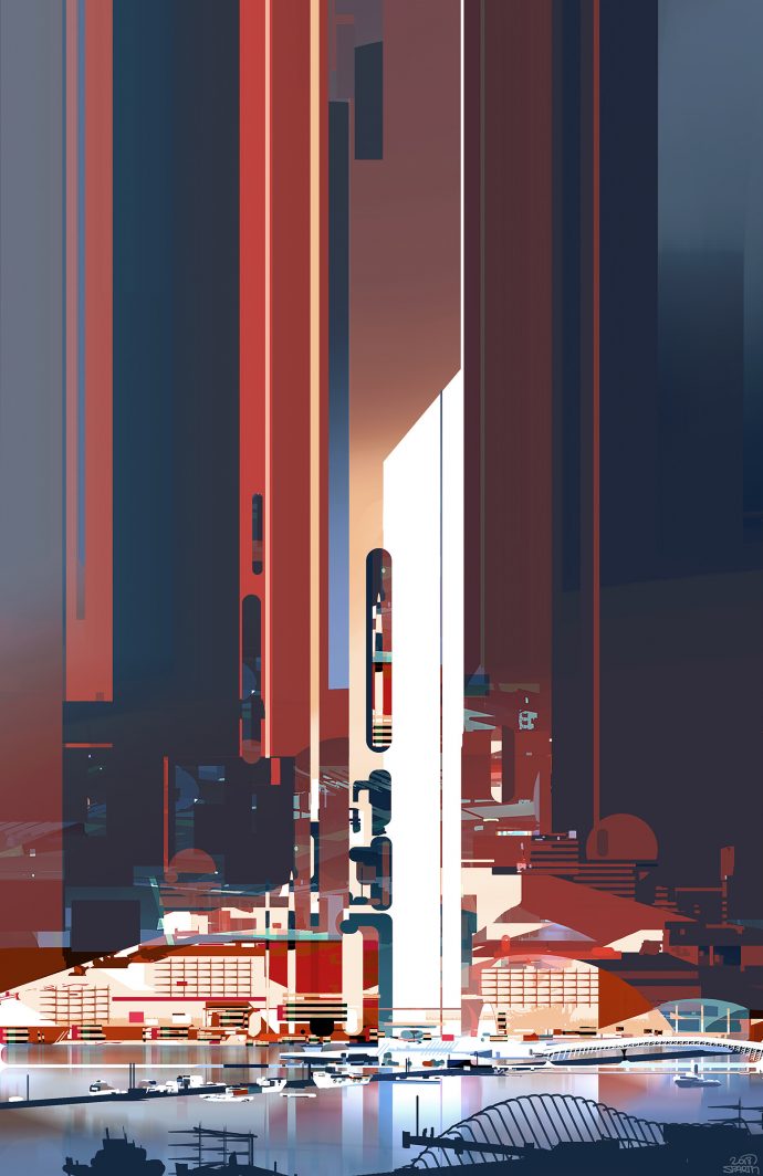 Futuristic Port by Sparth.