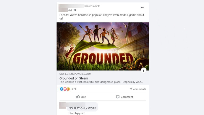 That Facebook group where people pretend to be ants loves Grounded - 50