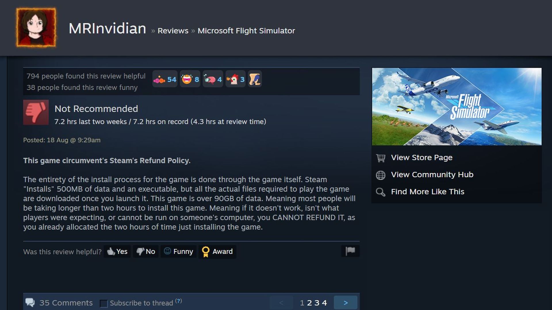 Fixed Now] No reviews on Steam? - General Discussion - Microsoft Flight  Simulator Forums