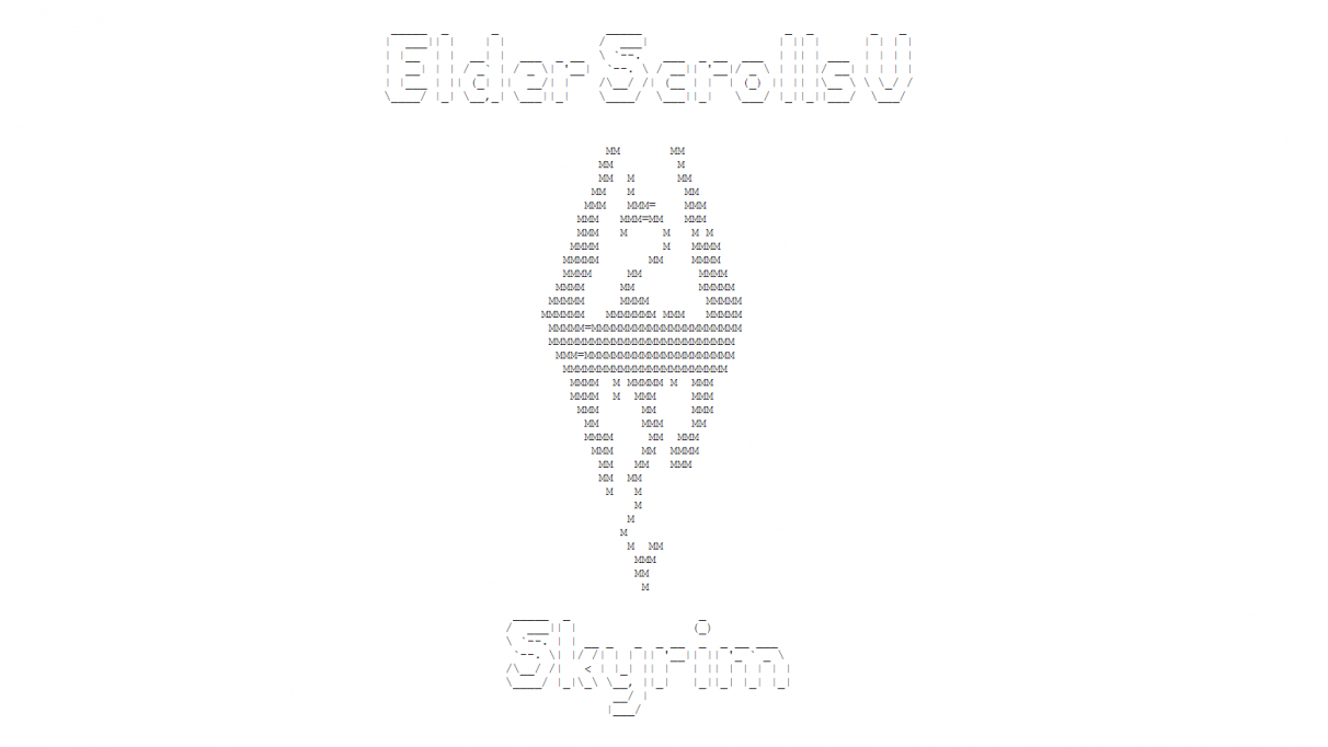 ASCII art of Skyrim's title and diamond-shaped dragon logo