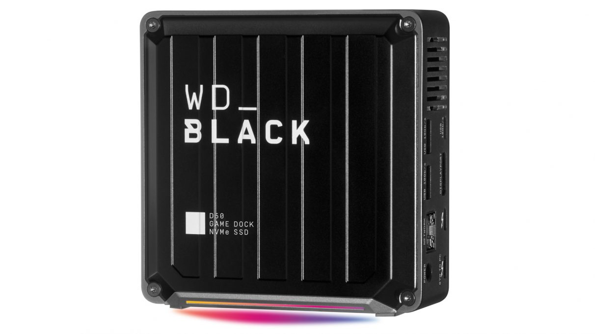 An image of WD's new Black D50 Game Dock SSD