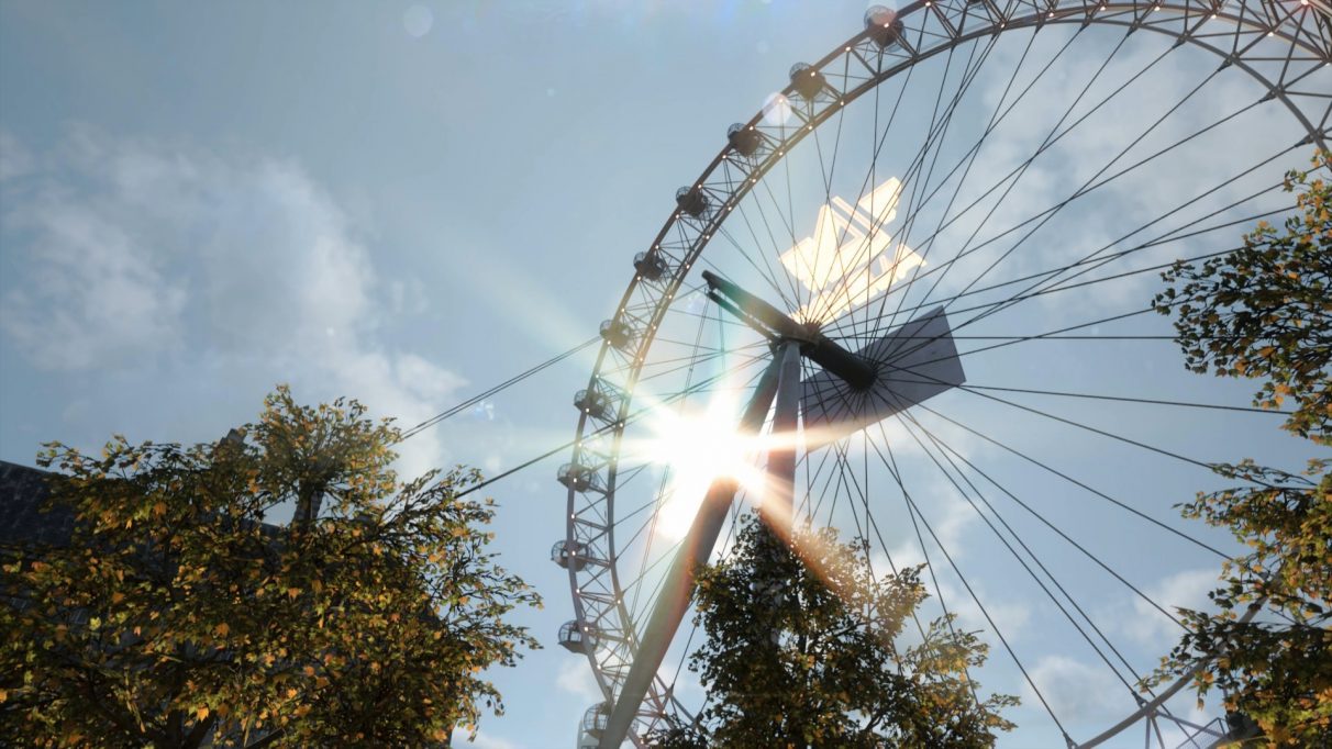 Low angle shot of the London Eye