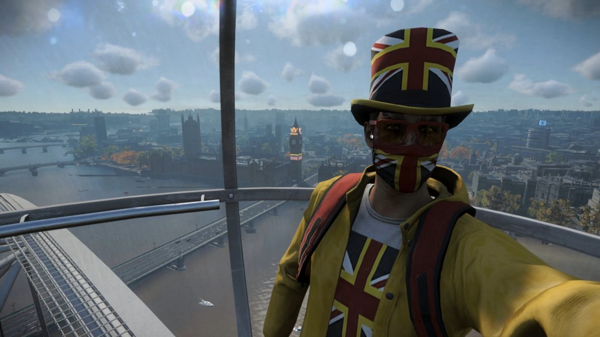 The dreadful union jack man takes a selfie from a pod on the London Eye