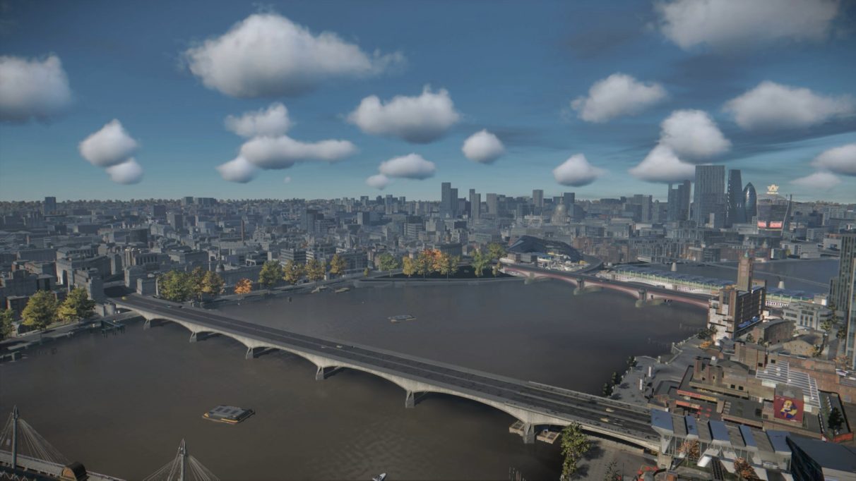 A lovely vista of the north bank of the Thames, as seen from the London Eye